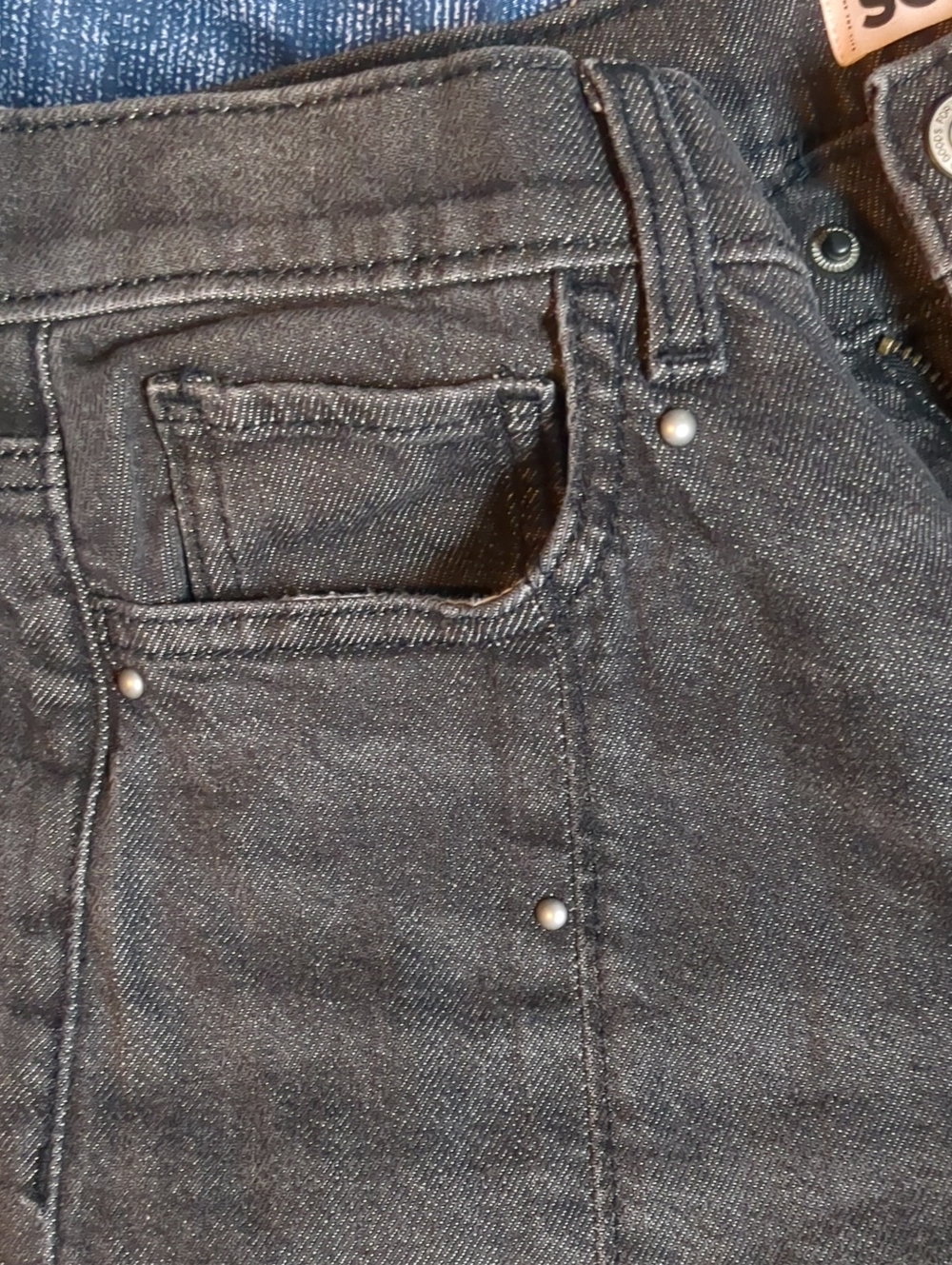 SO Girl's Black Straight Jeans with Stud Accents - Picture 10 of 16